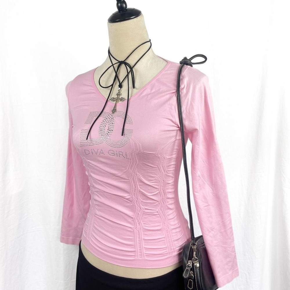 Vintage Y2K Deadstock bnwt baby pink long sleeve